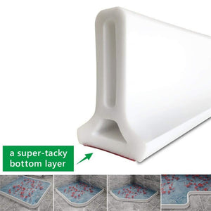 Bathroom Kitchen Water Stopper Dry and Wet Separation Silicone Water Barriers Floor Partition White Strips Tool